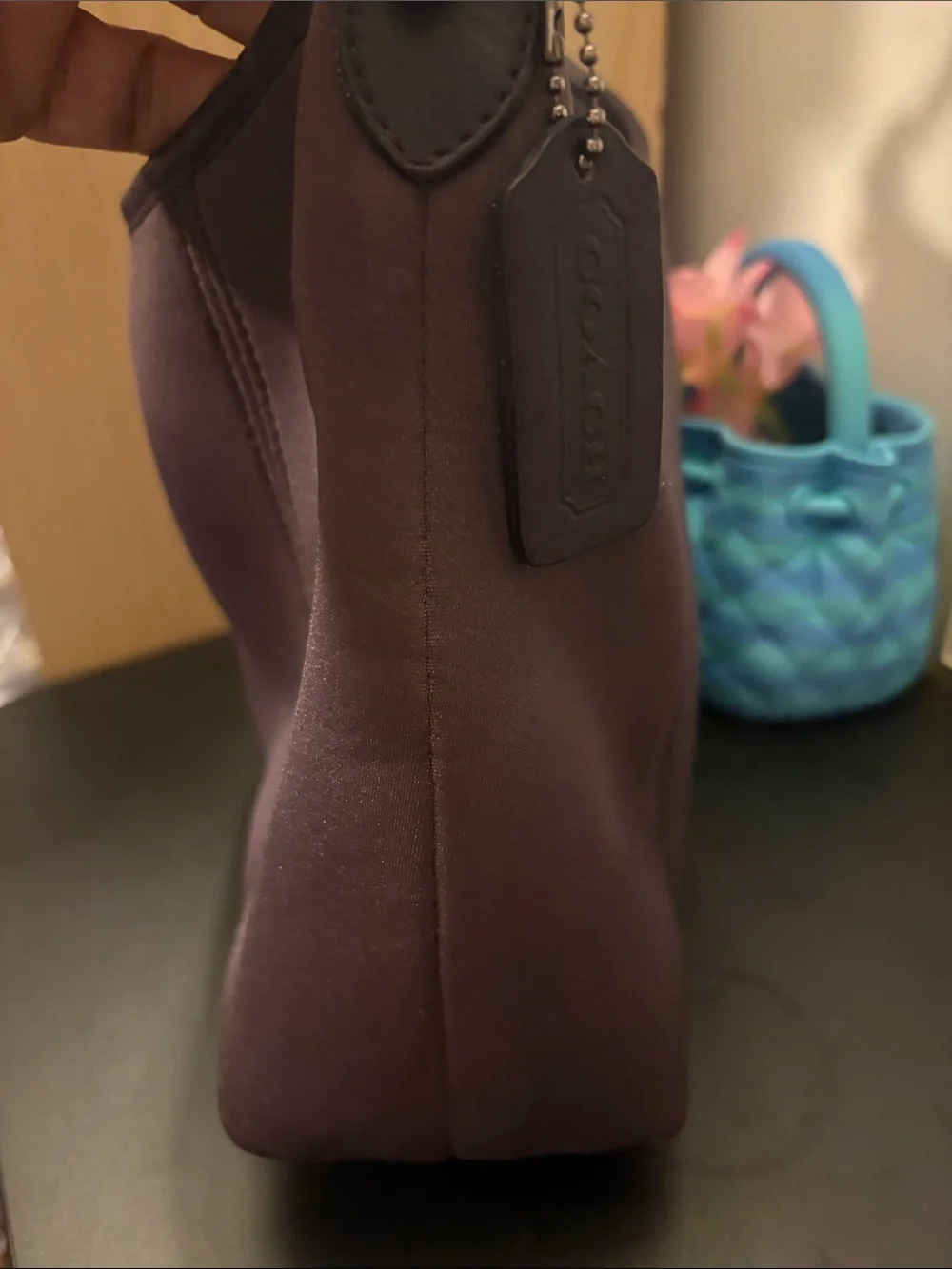 COACH 1998  vintage Neo Crescent shoulder bag in dark lavender